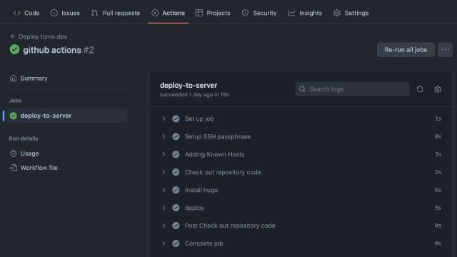 github action steps github action steps