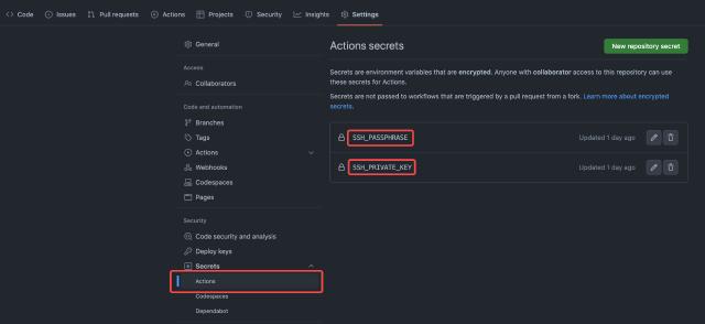 github secret config github secret config