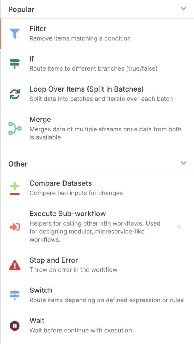 n8n node flow