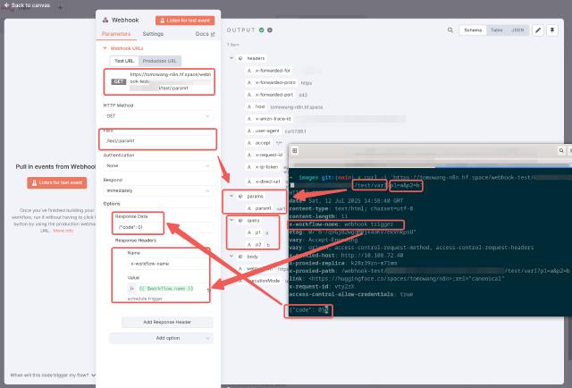 n8n trigger webhook test