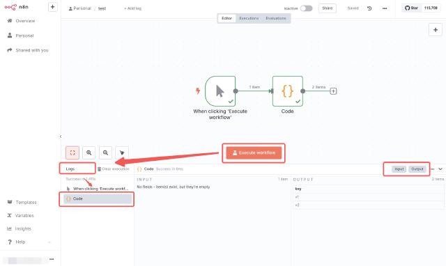 n8n workflow test execution
