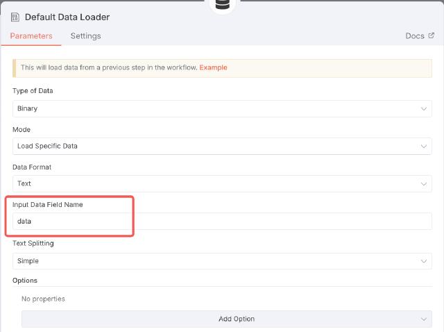 default data loader