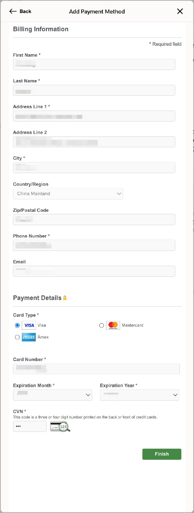 sign up payment sign up payment